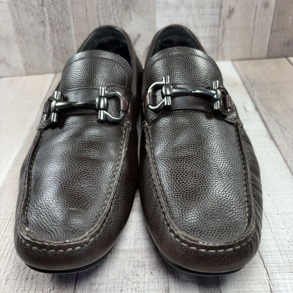 Salvatore Ferragamo Men\'s Parigi Driving Shoes Loafers Leather Gancini Size 9 D main image 10